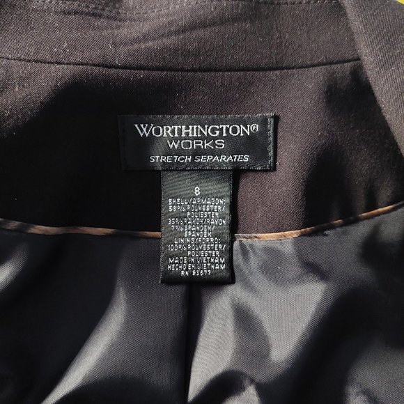 Worthington Ladies Fully Lined Black Blazer, Size 8 - Picture 6 of 13